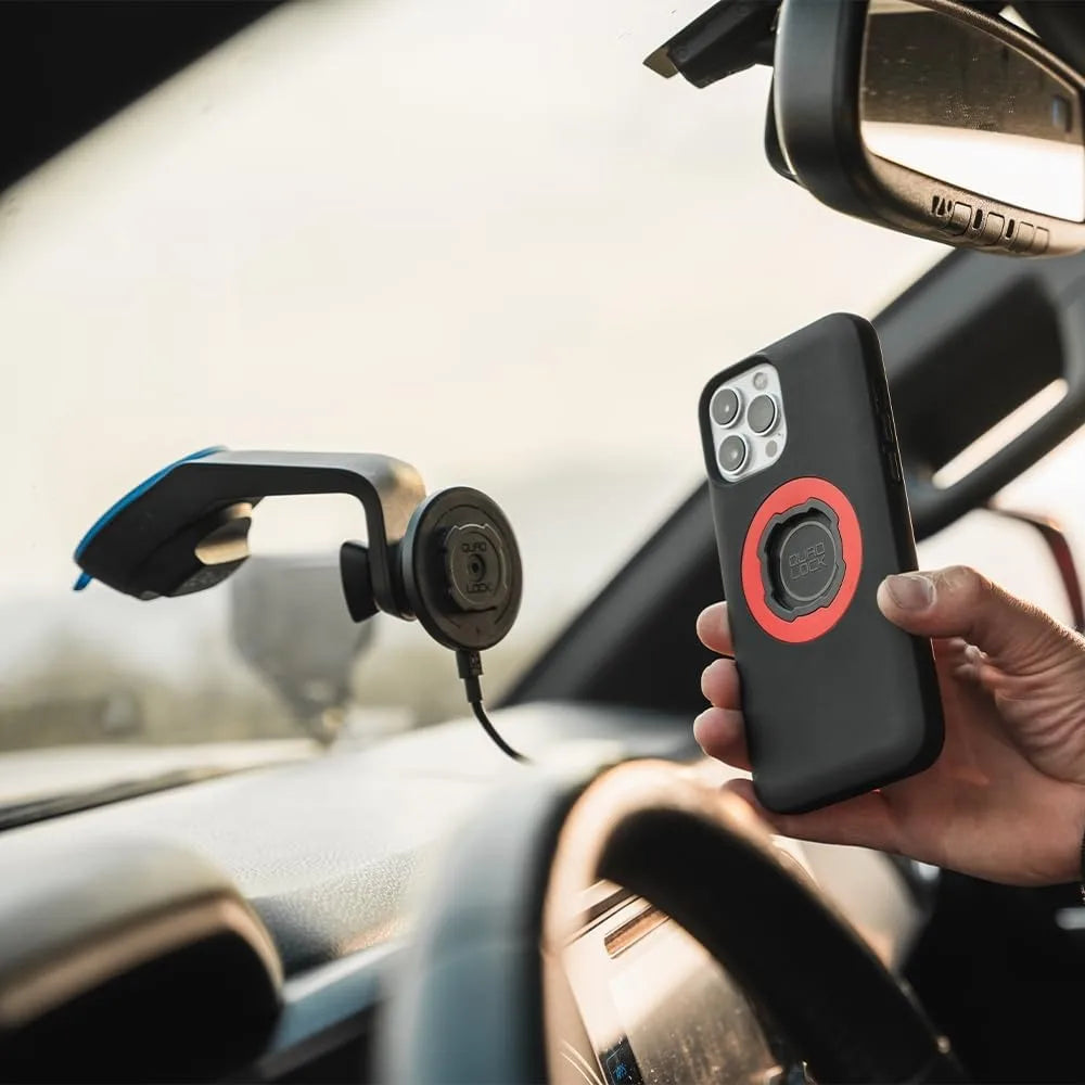 Windscreen/Dashboard Car Phone Holder with MAG Wireless Charging Head V2 and MAG Phone Case for iPhone 16 Pro Max