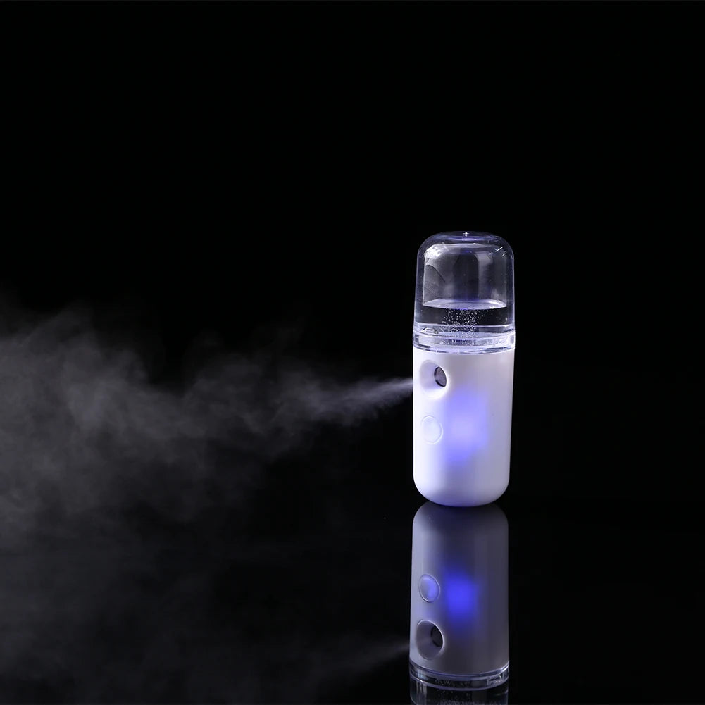 Mini Nano Mister 30ml Visual Water Tank Cool Mist Facial Steamer Mini Beauty Device Handy Hydrating Sprayer for Skin Care Makeup