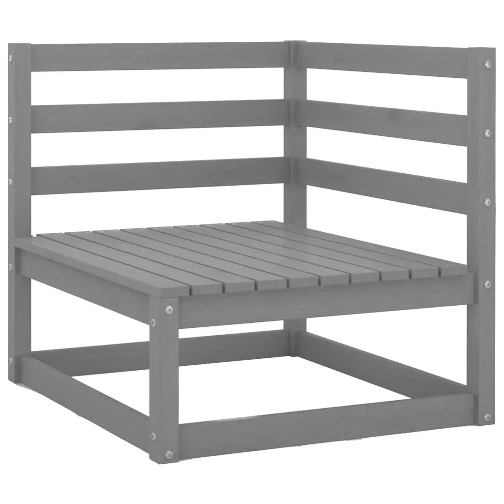 Solid Pine Wood Grey Garden Sofa, Good Quality Outdoor Products for patio, Pool, Terrace, Garden, Modern Sofa
