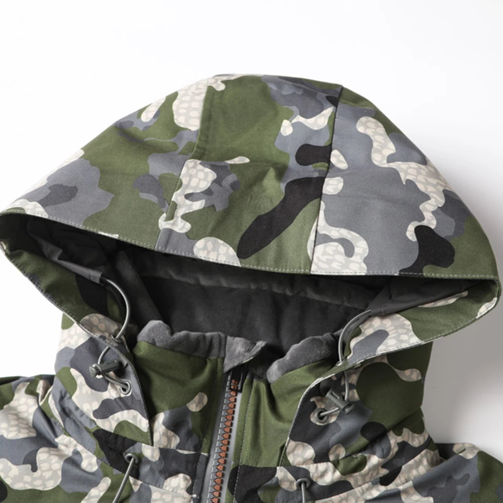 AinFad hunting clothing, waterproof windproof insulated hunting jacket camouflage fishing coat