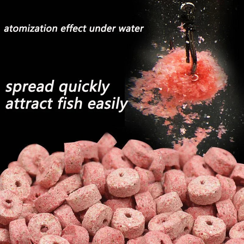 5 Bags Fishing Feed Attractant Hollow Granular Lure Nutrition Food Fishy Flavor Scent Pesca Carp Atomization Bite Hook Soft Bait