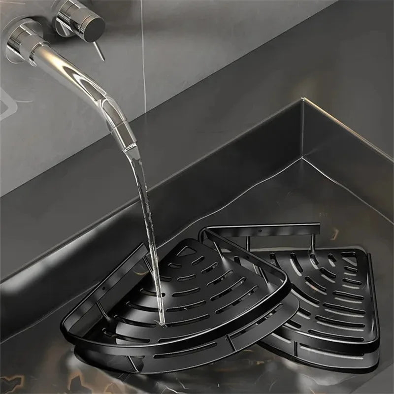 Bathroom Shelf Makeup Storage Organizer Aluminum Alloy Shampoo Rack Shower Shelf Bathroom Accessories No Drill Wall Shelf