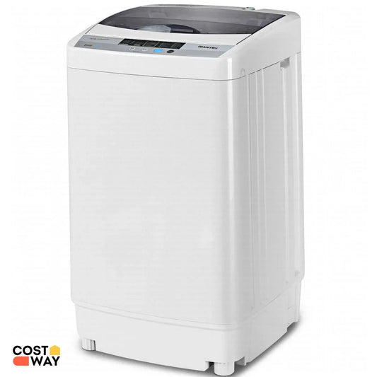 Washing Machine, 9.92lbs Top Load Washer with LED Display, 10 Wash Programs, Built-in Drain Pump, Compact Laundry Washer