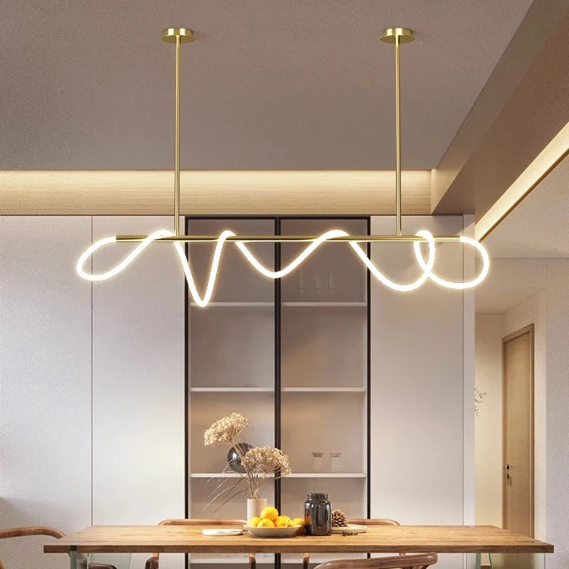 Nordic home decor line Chandeliers for dining room lustre pendant lights hanging lamps for ceiling Light fixture indoor lighting