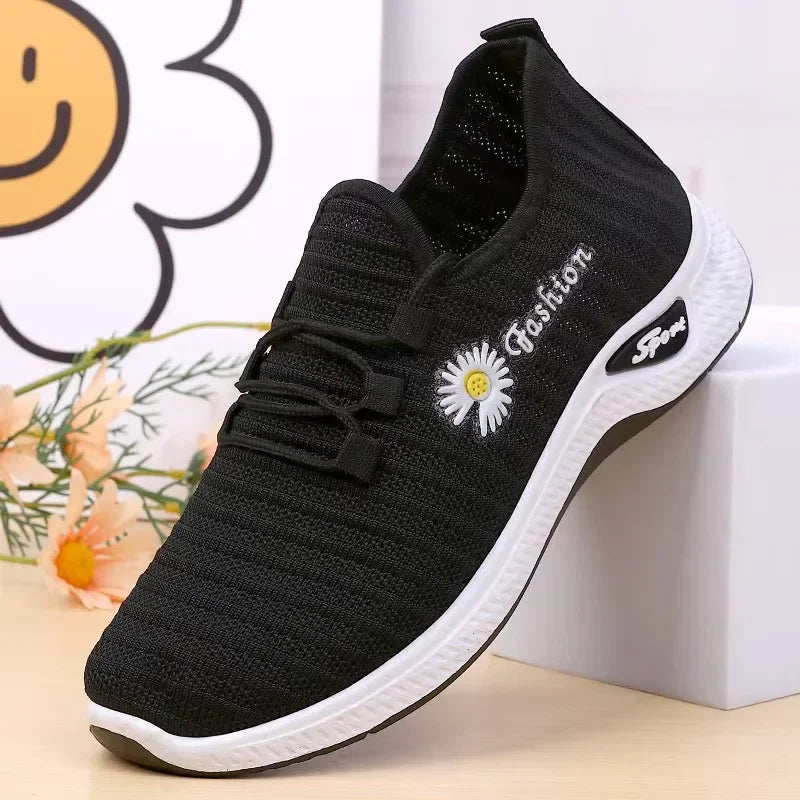 2025 Fashionable Lightweight Women's Spring/Autumn Flats: Comfortable Casual Single Shoes in Cotton Fabric Womens Shoes