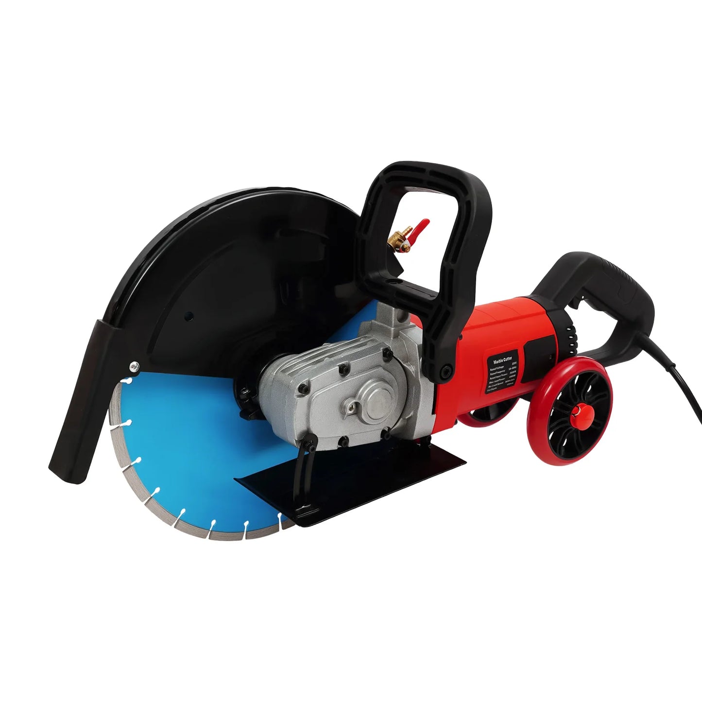 Electric Concrete Saw with 350mm Saw Blade and Rolling Pulley, Cutter Saw, Circular Saw, for Cutting Stone, Concrete, Granite