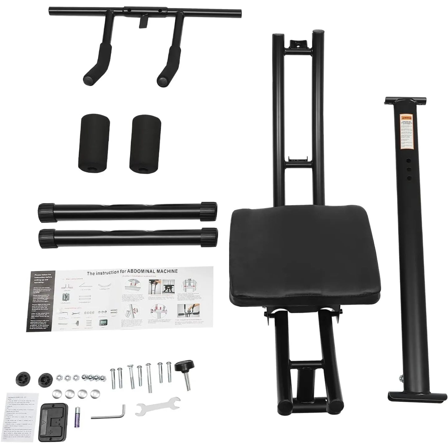 Ab Workout Equipment for Gym, Core Trainer with 3 Intensities Digital Display , Foldable Abdominal Trainer Waist Toner