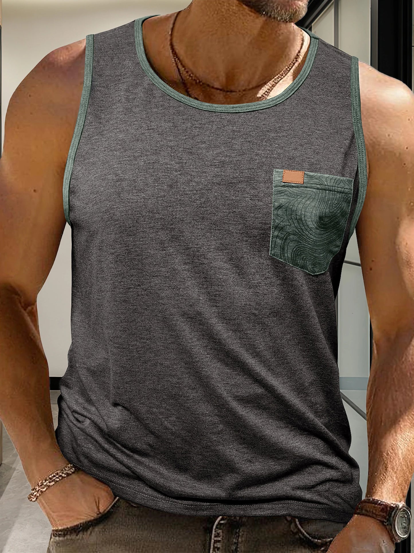 Men s Sleeveless Crew Neck Tank Top for Workouts and Casual Wear - Stay Cool and Stylish All Year Round with this Versatile