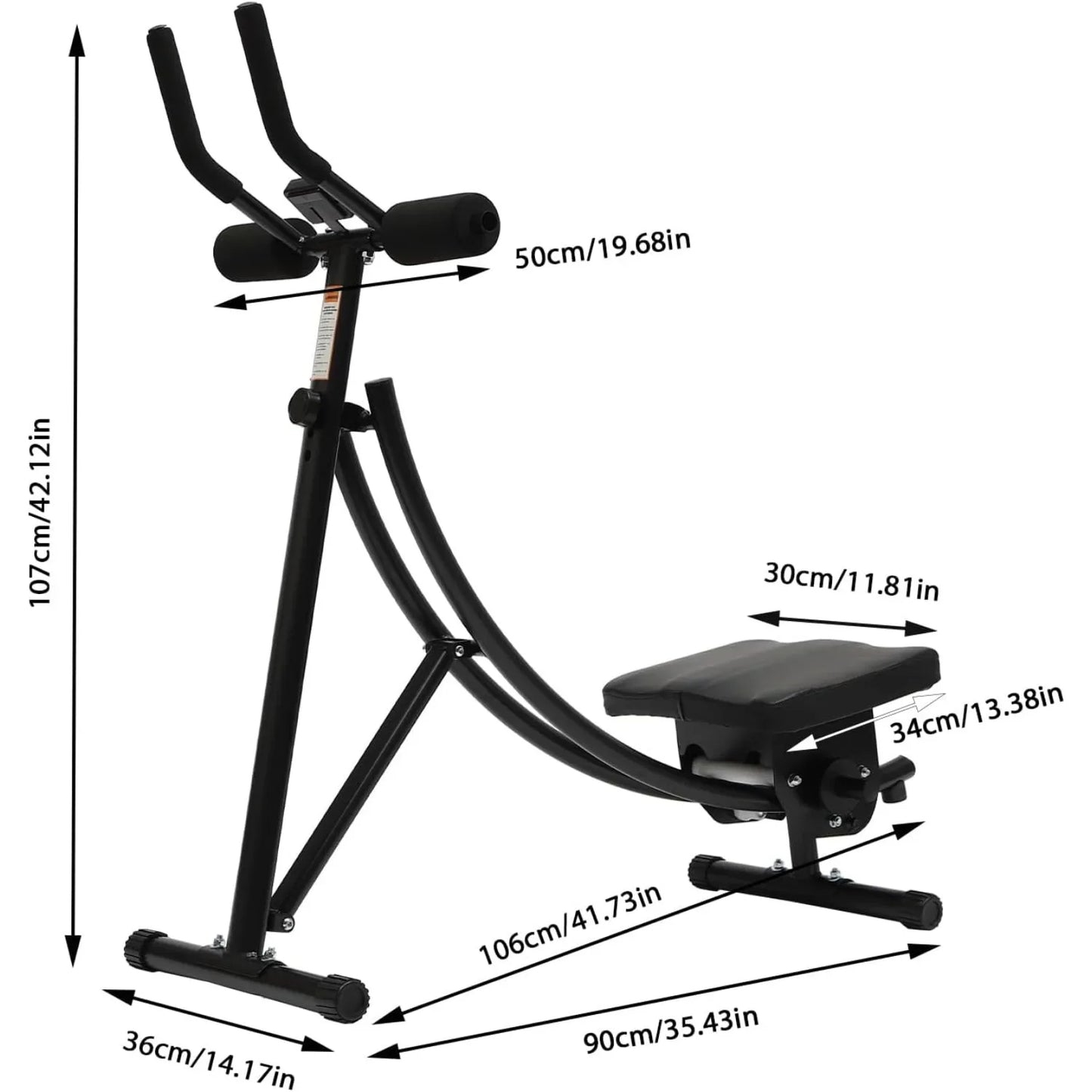 Ab Workout Equipment for Gym, Core Trainer with 3 Intensities Digital Display , Foldable Abdominal Trainer Waist Toner