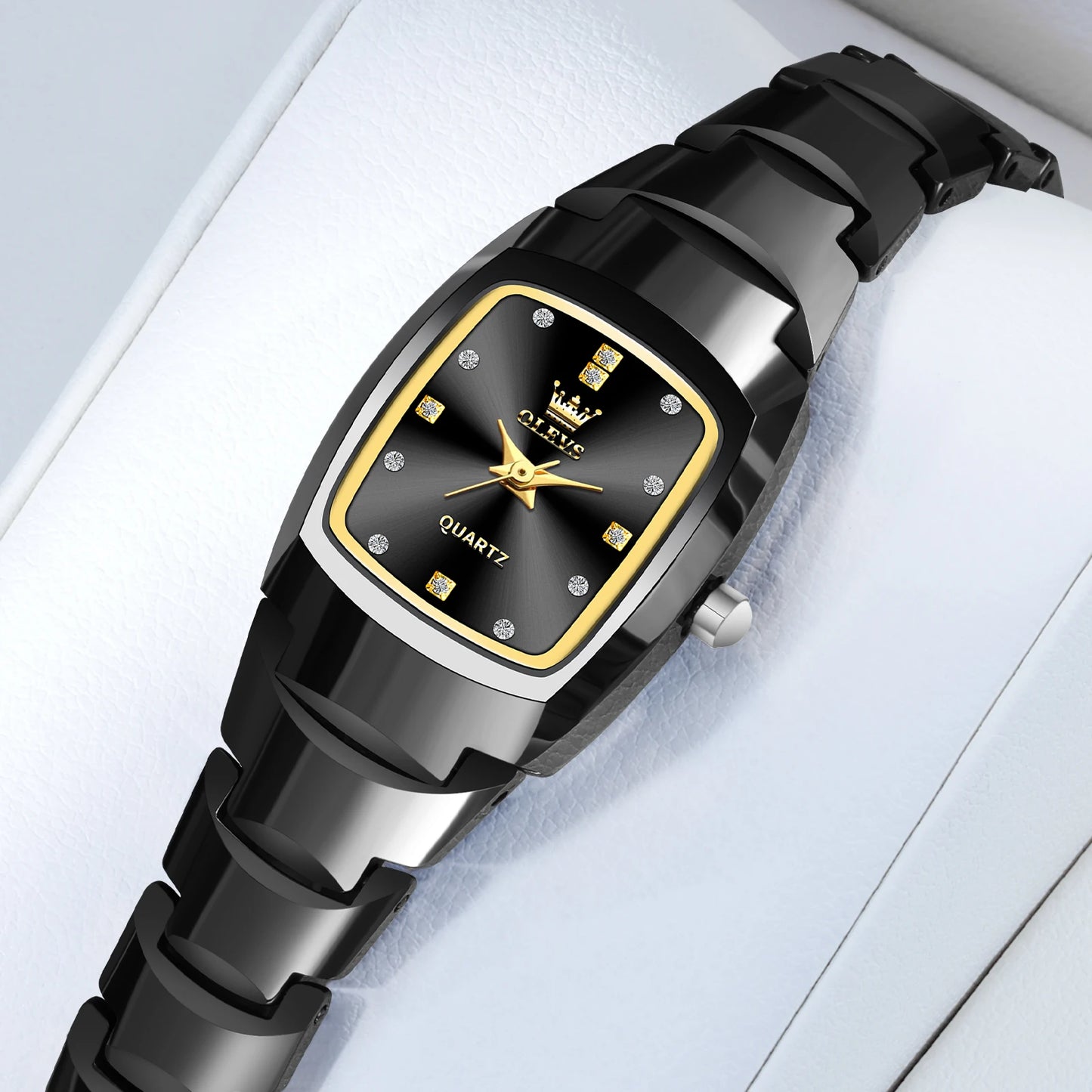 OLEVS Ladies Waterproof Watch Gold Luxury Stainless Steel Women Watches Creative Fashion Original Elegant Quartz Wristwatch Gift