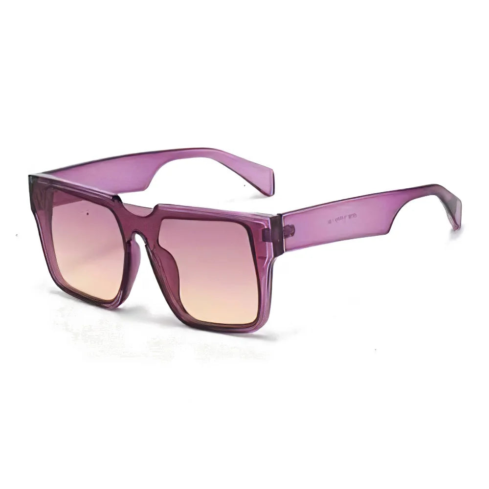 2025 New in Vintage Sunglasses for Women Lens Embedded Fashionable High-end Gradient Purple Square Glasses Sun Glasses Women