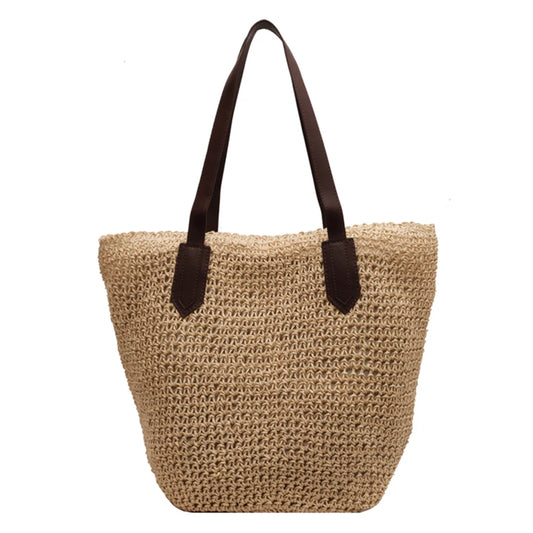 Women Shouder Bag Bohemian Straw Underarm Bag Summer Beach Woven Armpit Bag Large Casual Knitted Bag Shopping Bags