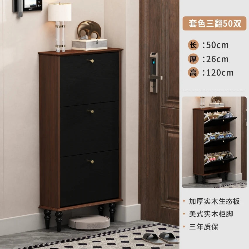 Vertical Storage Shoe Cabinet Organizer Mobile Living Room Shoe Shelf Wooden College Dorm Essentials Gabinete Hotel Furniture