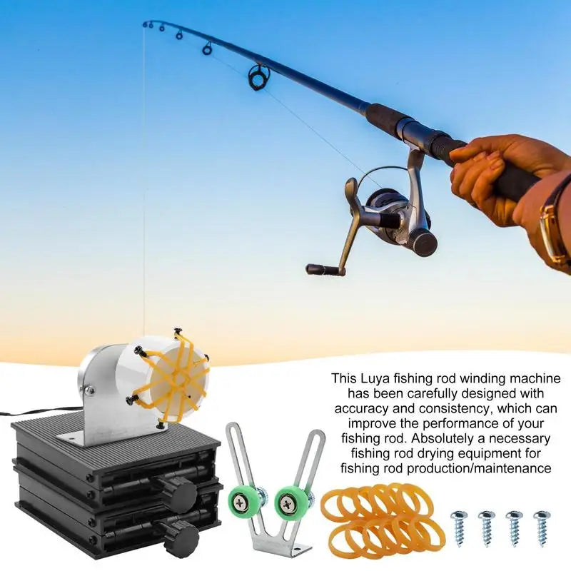 220V/110V Lure Fishing Rod Reel Fishing Rod Repair Kit Fishing Rod Epoxy Resin Coating Machine Fishing Rod Building Kit