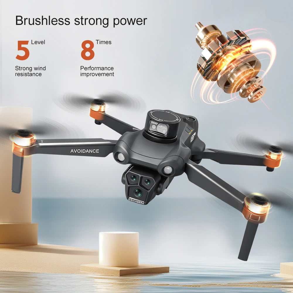 New U33MAX RC Drone Screen Gps 4K Professinal with Wide Angle Triple HD Camera Foldable RC Helicopter Brushless Motor WIFI Drone