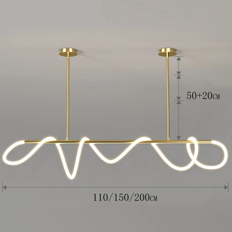 Nordic home decor line Chandeliers for dining room lustre pendant lights hanging lamps for ceiling Light fixture indoor lighting