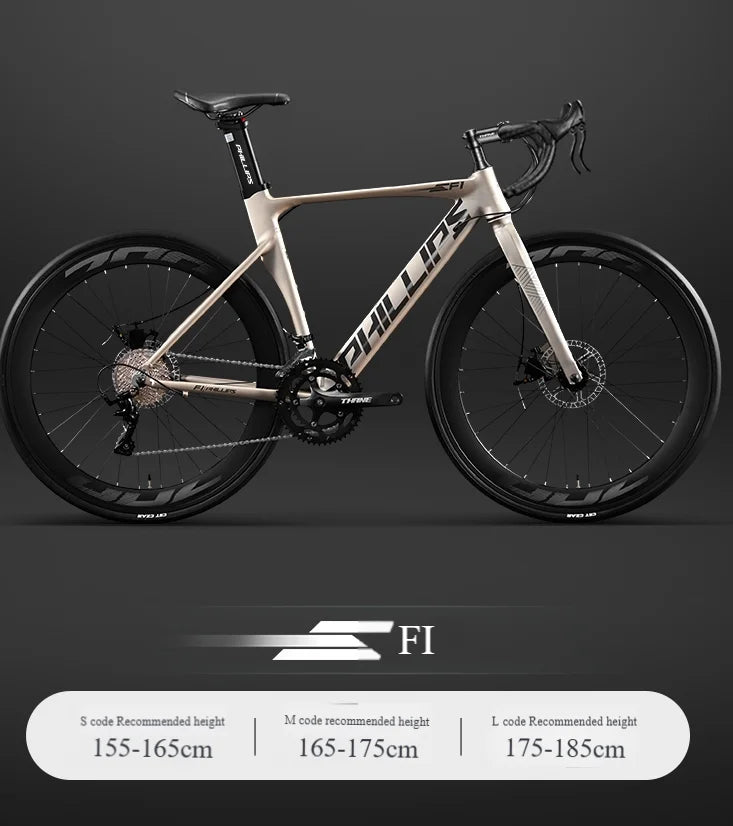 2025 Ultra-light Road Bike Hydraulic Disc Brake 27/14/16/18 Speed Wind Breaking Competition Bicycle Lightweight Speed Racing