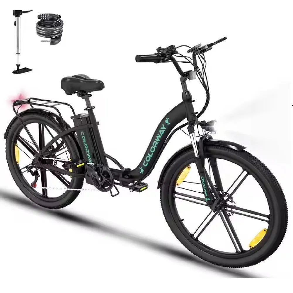 Black BK37M Wholesale Mountain E-Bike with 7 Speeds Transmission for US Market CE Certified
