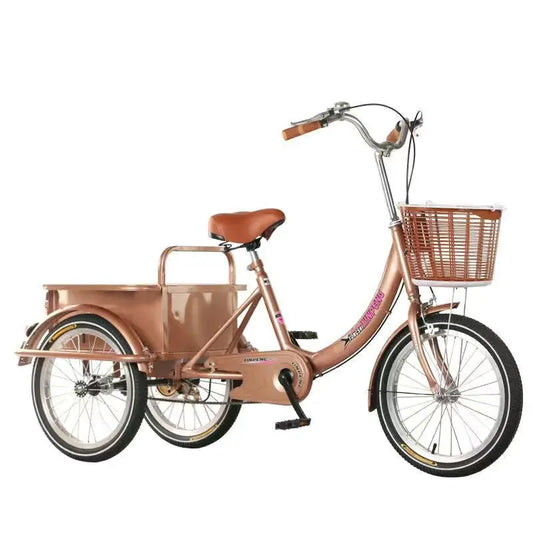 New old tricycle rickshaw scooter pedal double bike pedal bicycle adult tricycle new