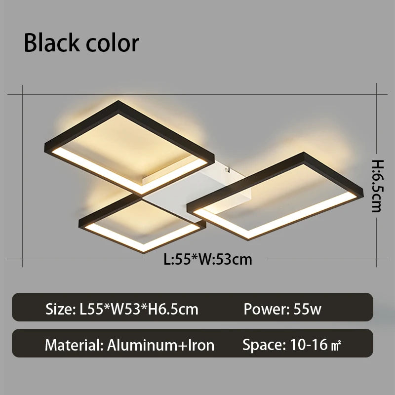 New Modern Led Ceiling Lights for livingroom bedroom lustre home decor Dimmable Ceiling light Black/Gold Ceiling Lamp Fixtures