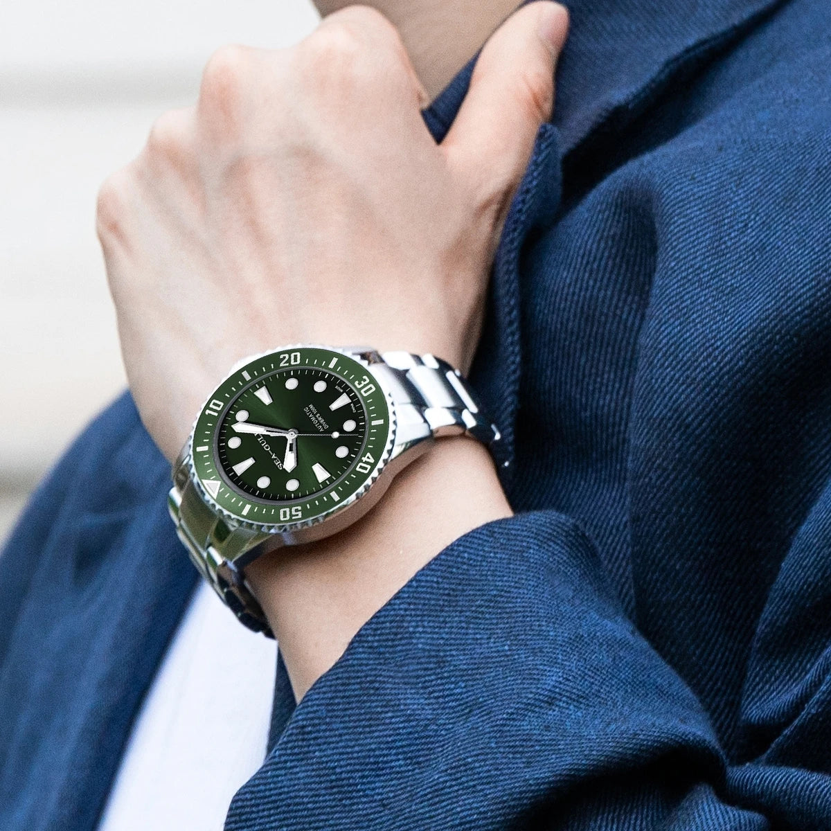 Seagull Men Automatic Mechanical Watch 100m Diving Waterproof for swimming Watches Sapphire Crystal Luminous Calendar montre hom