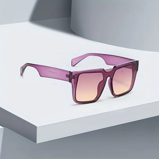 2025 New in Vintage Sunglasses for Women Lens Embedded Fashionable High-end Gradient Purple Square Glasses Sun Glasses Women