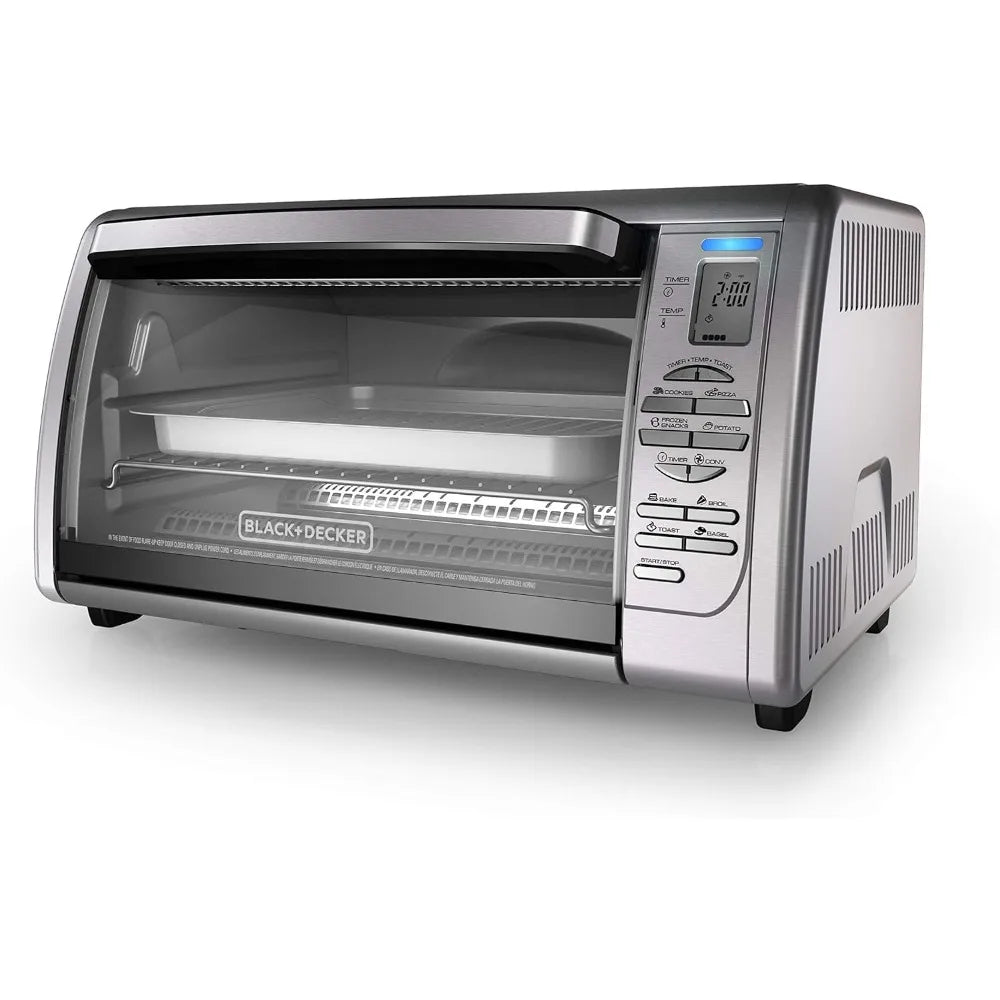 Countertop Convection Toaster Oven, 8 One-touch Cooking Functions, Stainless Steel