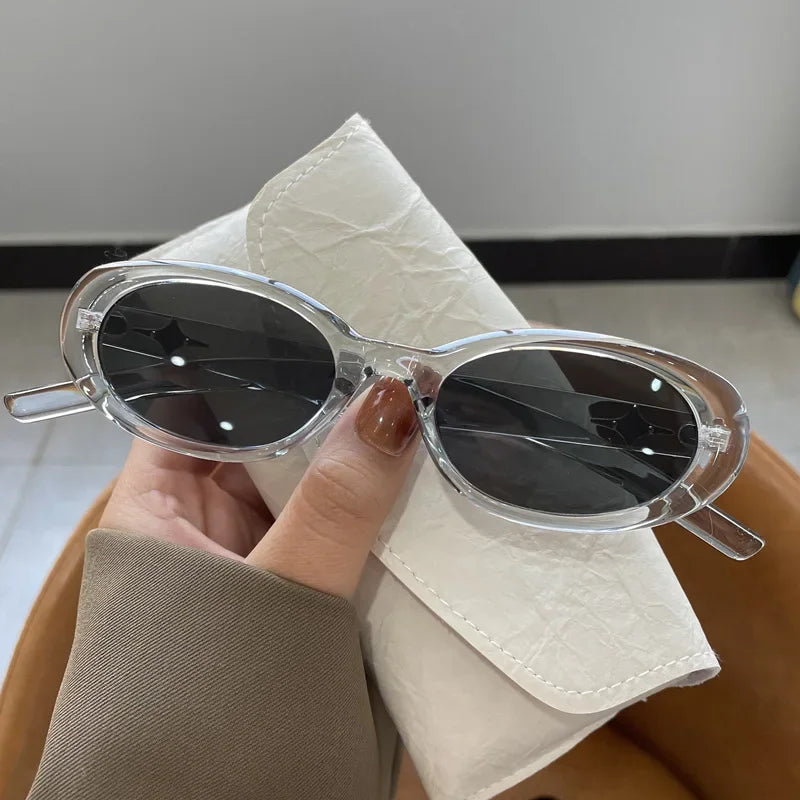Sun Glasses Women Oval Sunglasses Retro Style Glasses Outdoor Leisure Decorative Glasses