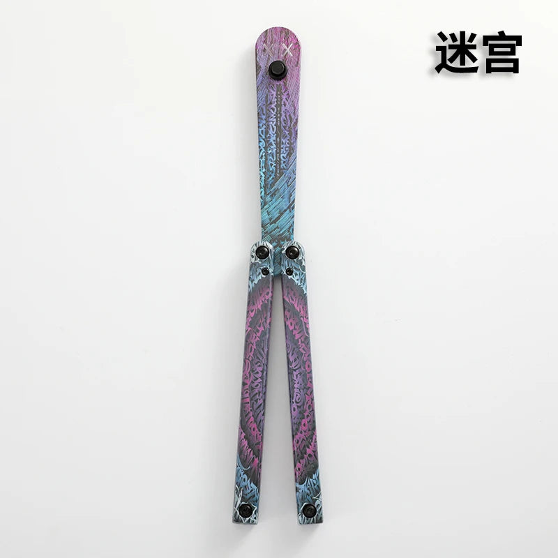 Hunting Accessories Trainer ABS Handle with Bushing Structure Butterfly Knife Training Butterfly Handshake Knife Prop