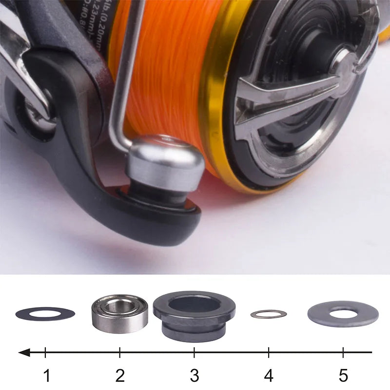 BassLegend For Daiwa Reel Fishing SIC Line Thread Guide Roller And Ball Bearing For Spinner Reel