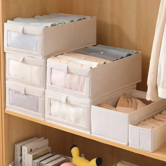 Clothes Storage Box For Household Visible Wardrobe Storage Organizers Wardrobe Drawer Style Underwear Storage Tool