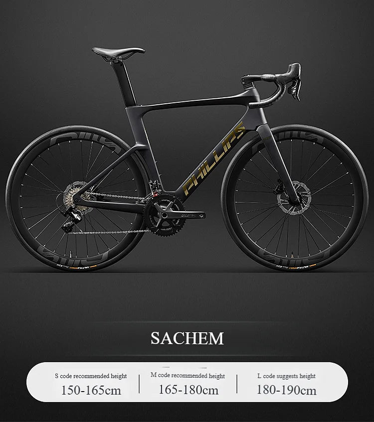 2025 New Ultra-Light Carbon Fiber Road Bike Fast Racing Bicycle with Hydraulic Disc Brakes 16/24-Speed Gear Shift Drop Handlebar