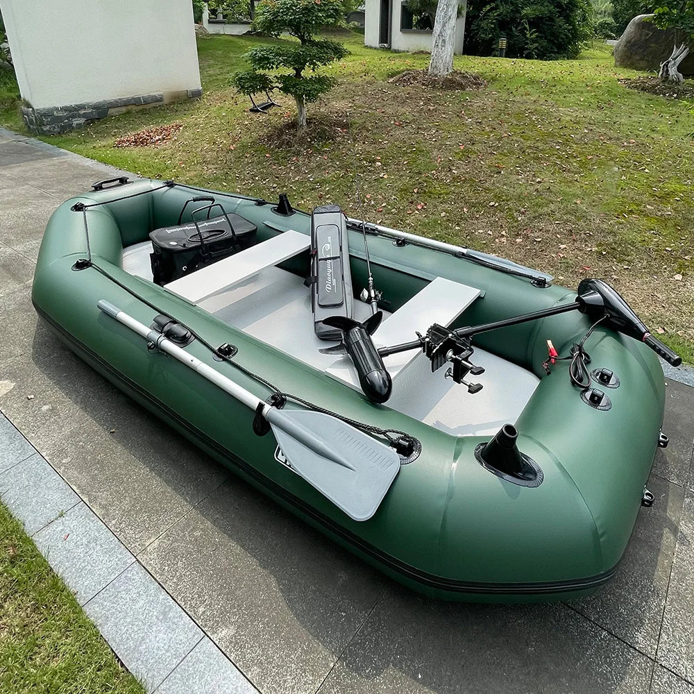 4-Person 300cm PVC Rowing Kayak Inflatable Fishing Boat with Free Accessories for Canoe Rescue Boot