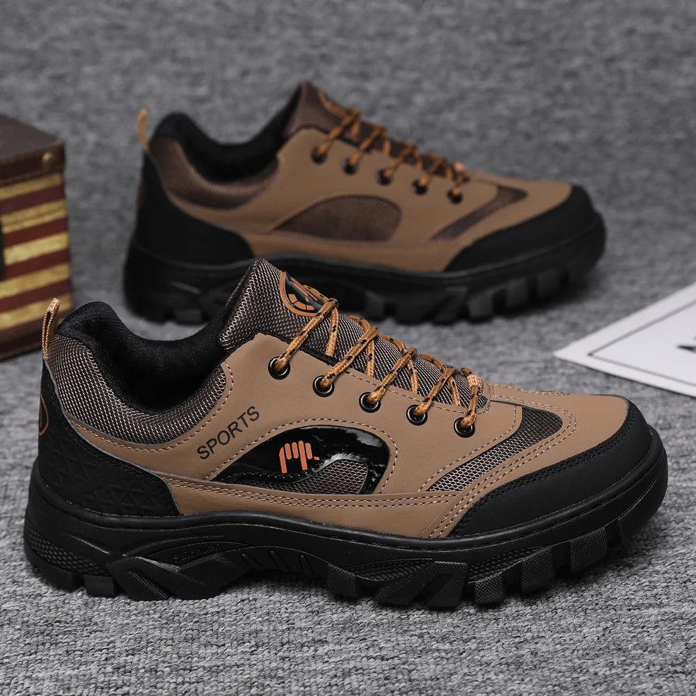 2025 Man Workwear Shoes Men's Outdoor Travel Non Slip Sneakers Fashion Versatile Shose Comfortable Trend Male Footwear Hiking