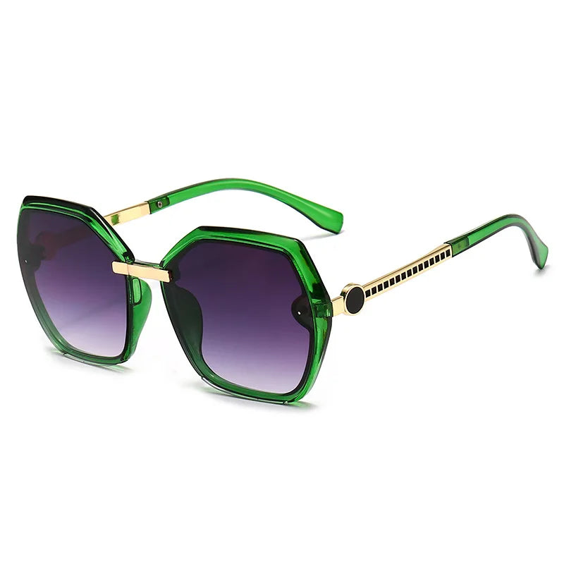 Women Square Sunglasses Ladies Fashion Big Frame Sun Glasses Catwalk Vintage Eyeglasses  Sunglass