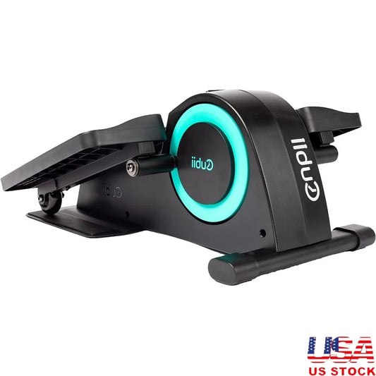 Under Desk Elliptical Mini Bike Pedal Exerciser Adjustable Fitness Machine Home Office Workout Low Impact Leg Exerciser LCD