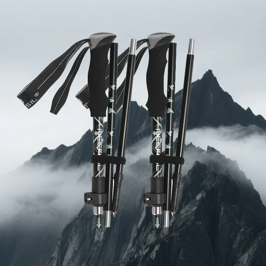 Ultralight Foldable Trekking Poles Sets Telescopic Nordic Walking Sticks Portable Outdoor Camping Hiking Gear