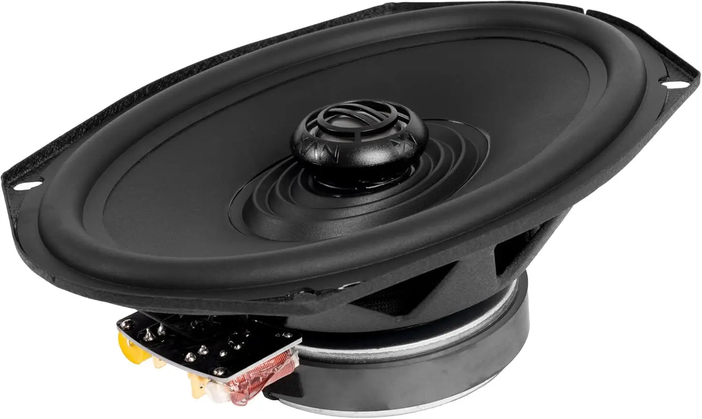 XFHD69L 6x9' Motorcycle Speakers, 800W Peak, 2-Ohm Coaxial with Titanium Tweeters, Waterproof, for Harley-Davidson 1998+ (Pair)