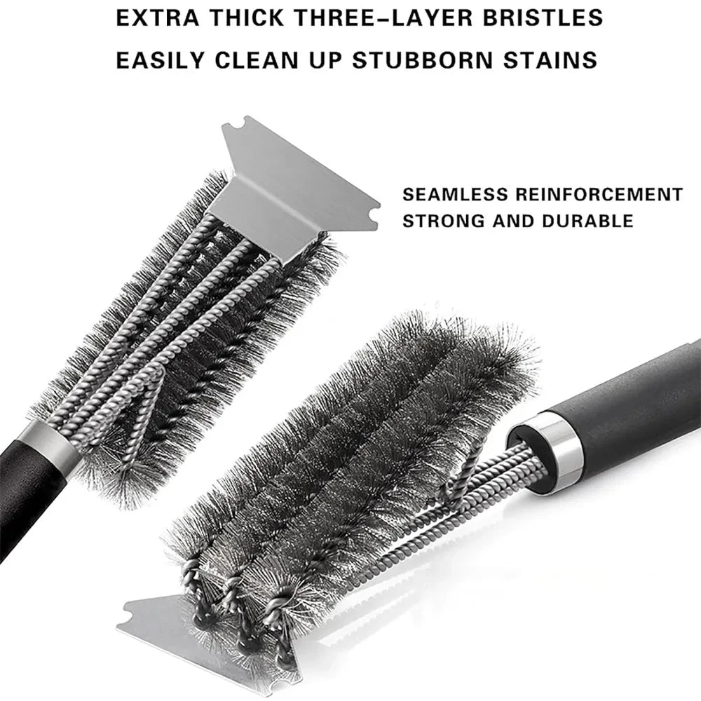 1/2PCS  Safe Grill Brush and Scraper with Deluxe Handle Grill Cleaner Brush Stainless Steel Bristle Grill Brush Accessories