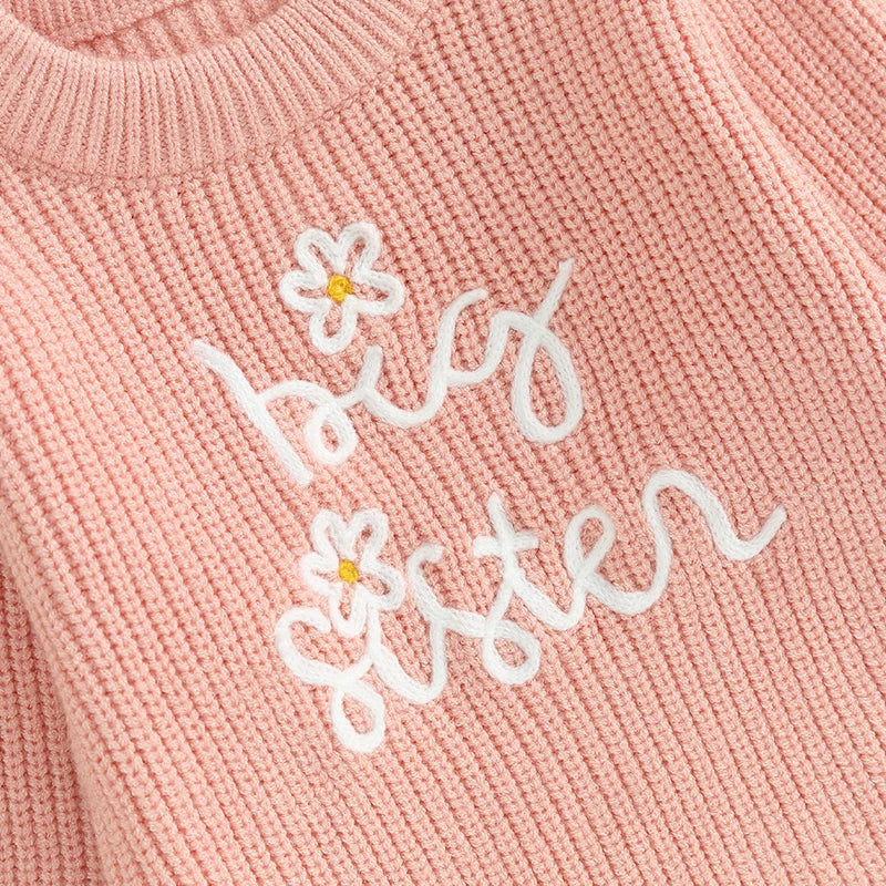 Kids Floral Embroidered Sweatshirt Girls Crew Neck Long Sleeve Pullover Toddler Casual Loose Fit Top Children s Fashion Shirt