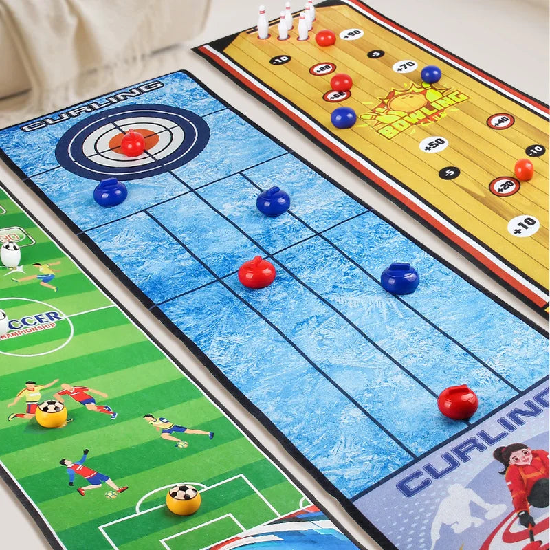 Children Interactive Social Board Games Curling Soccer Bowling Table Games Mat Family Friend Party Fun Indoor Sport Toys for Kid