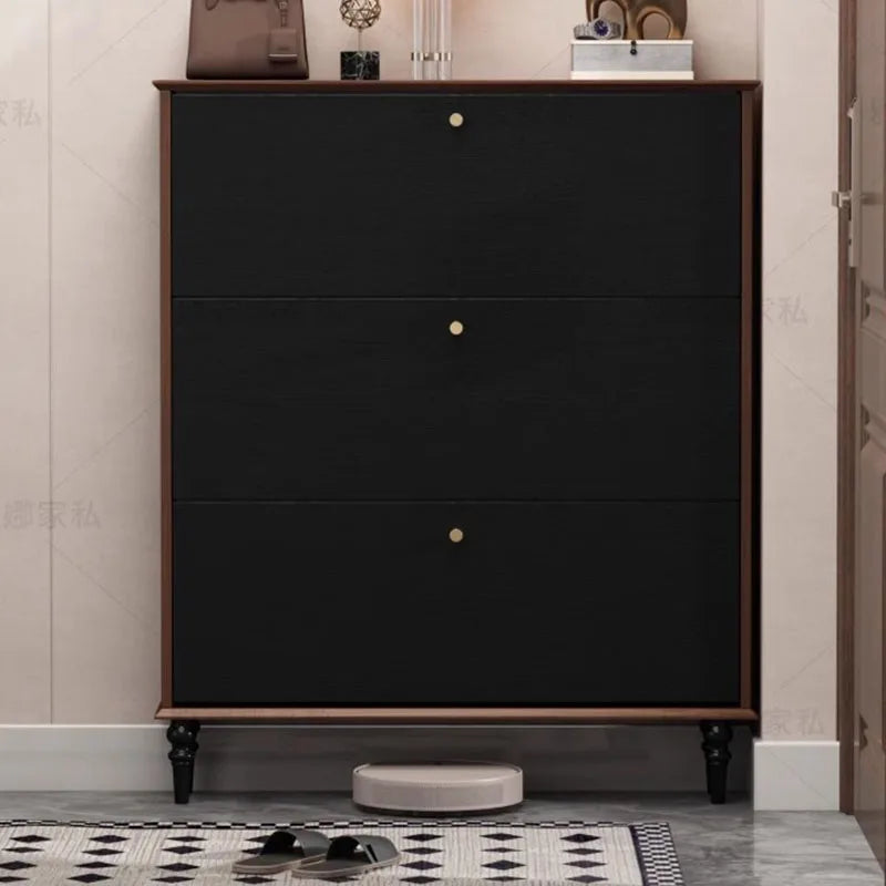 Vertical Storage Shoe Cabinet Organizer Mobile Living Room Shoe Shelf Wooden College Dorm Essentials Gabinete Hotel Furniture