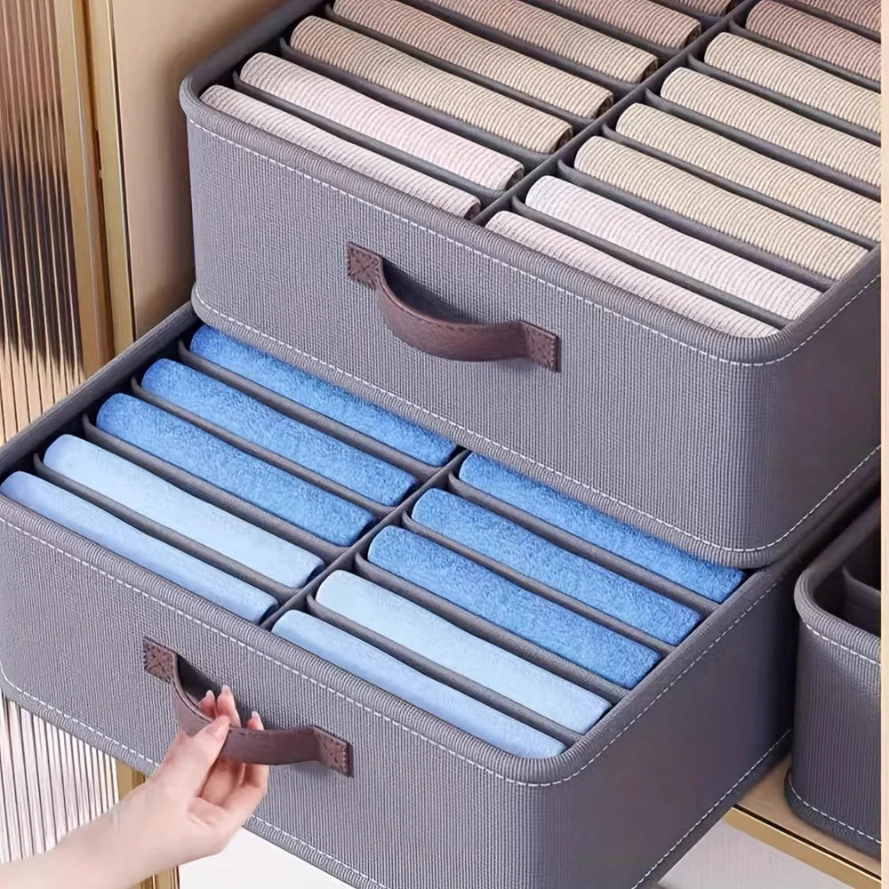 Wardrobe Clothes Storage Organizer Pants Sweater T-Shirt Storage Box with PP Board Cabinet Drawer Organizer Jeans Storage Box