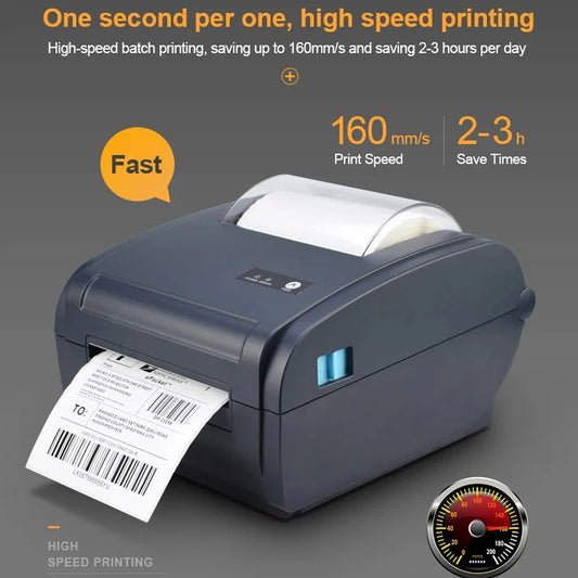 Multifunctional Thermal Printer with USB, LAN and Bluetooth Connectivity Compatible with CPCL/ESC/POS, and Featuring Low Latency