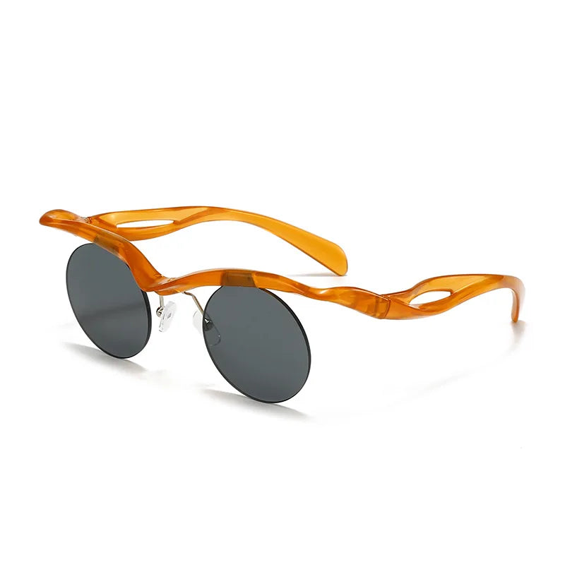 Women Fashion Round Sunglasses Designer Special-shaped Sun Glasses For  Men Round Rimless Outdoor Party Accessory Unisex Eyewear