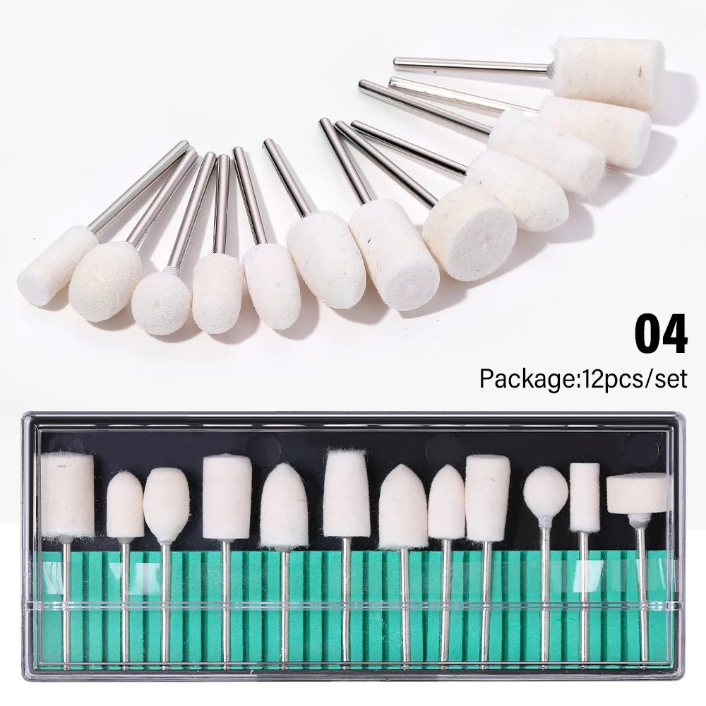 CNHIDS Nail Polishing Tools Electric Nail Drill Machine Pedicure Manicure Drill Set Milling Cutters Set Nail File Equipment