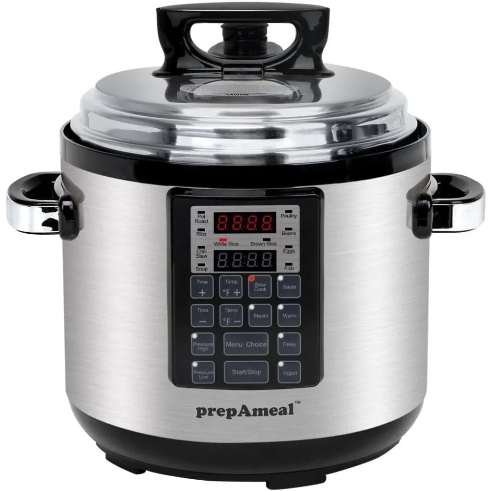 6QT 8-in-1 Electric Pressure Cooker Multi-Functional Programmable Non-Stick Pot, Slow Cooker, Rice, Warmer, 6 Quart