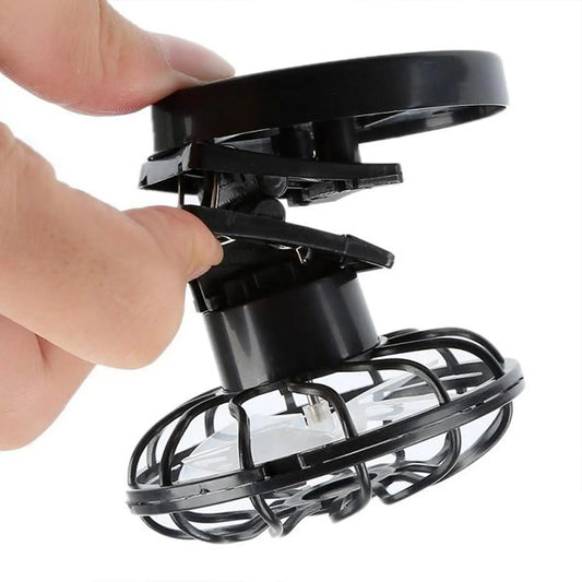 Clip on Cap Fan Solar Powered Fan Cooling Fan Hands Free Personal Fan Portable Fan for Outdoor Camping Sports Travel Hiking