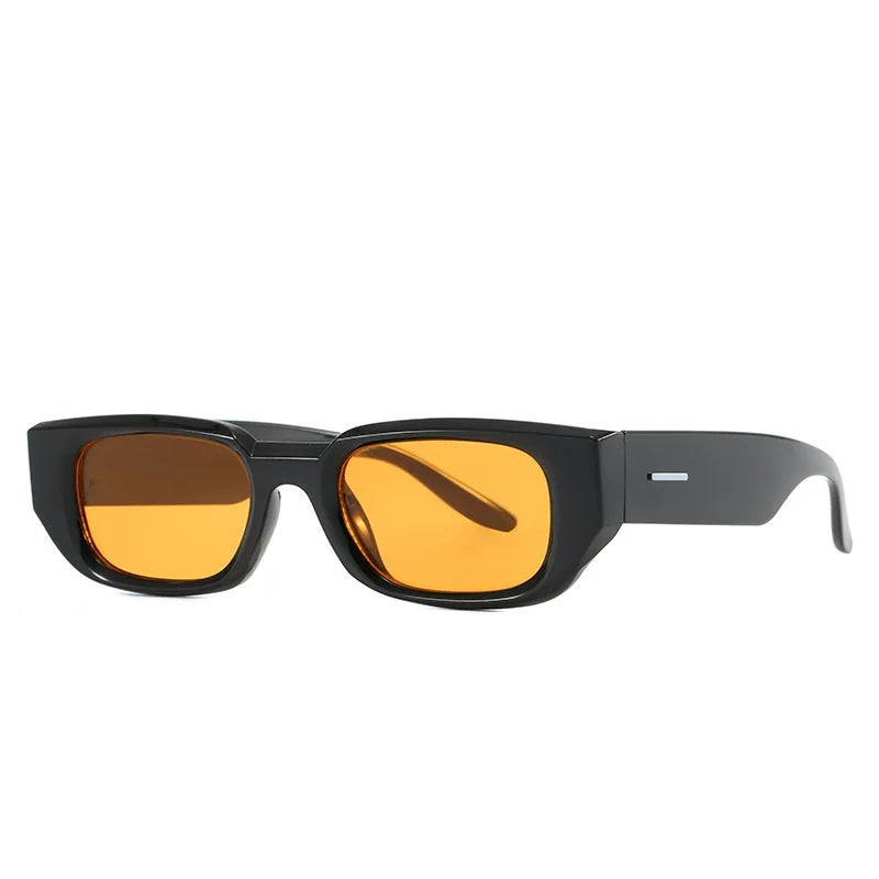 Men Vintage Rectangle White Frame Sunglasses Fashion Retro Brand Designer Sun Glasses UV400 Shades Eyewear Women Goggles
