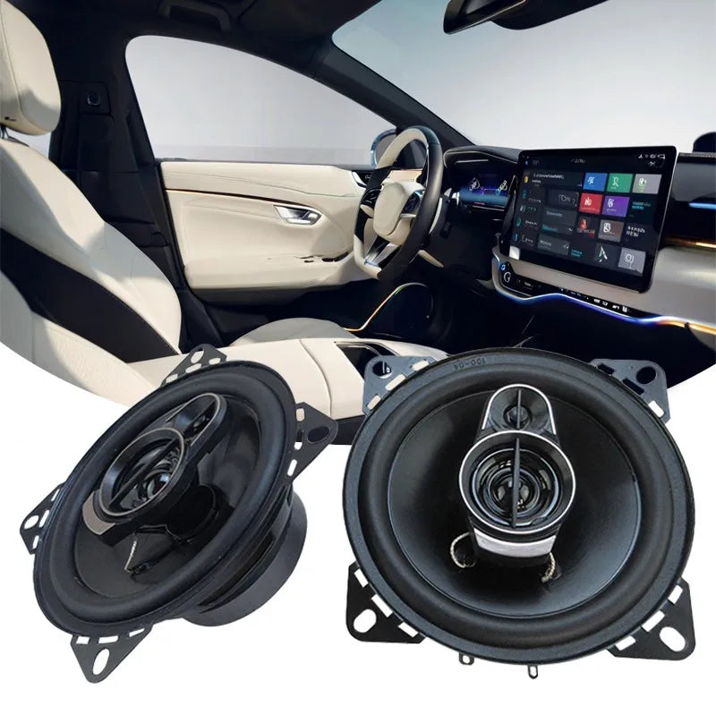 2pcs (2X280W) 560W Premium 4-Inch HiFi Car Speakers - HD Audio, 4.0 Surround, App Control, Universal Flush Mount